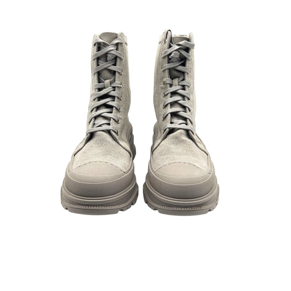 Free People Camp Out Canvas Lace Up Boots Size 39 - Picture 3 of 15